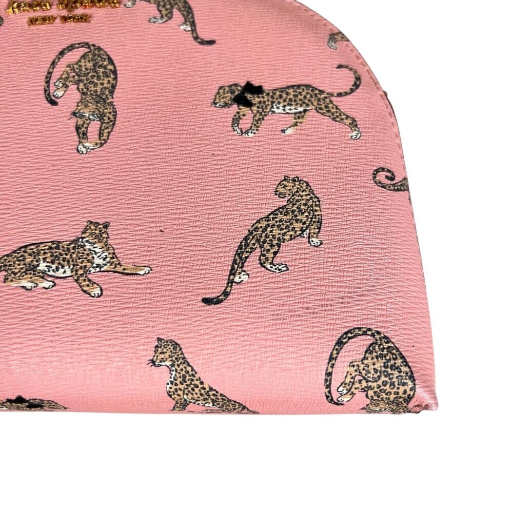 Kate Spade New York Womens Morgan Leopard Double-Zip Dome Pink Crossbody Bag - Picture 9 of 16